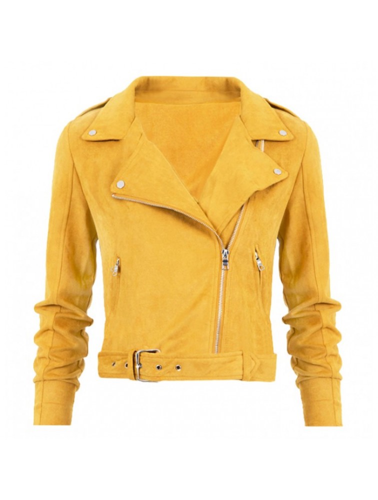 SHE CLOTHES Suedine Jacket Yellow